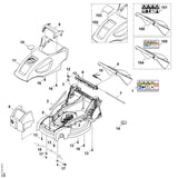 STIHL 6311-760-2281 motorkap compl. positie 11 technische tekening