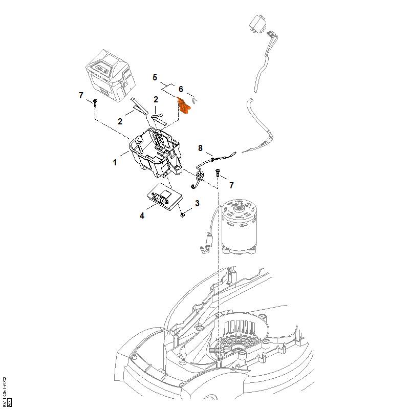 STIHL 6311-430-1401 elektronicamodule positie 4 technische tekening