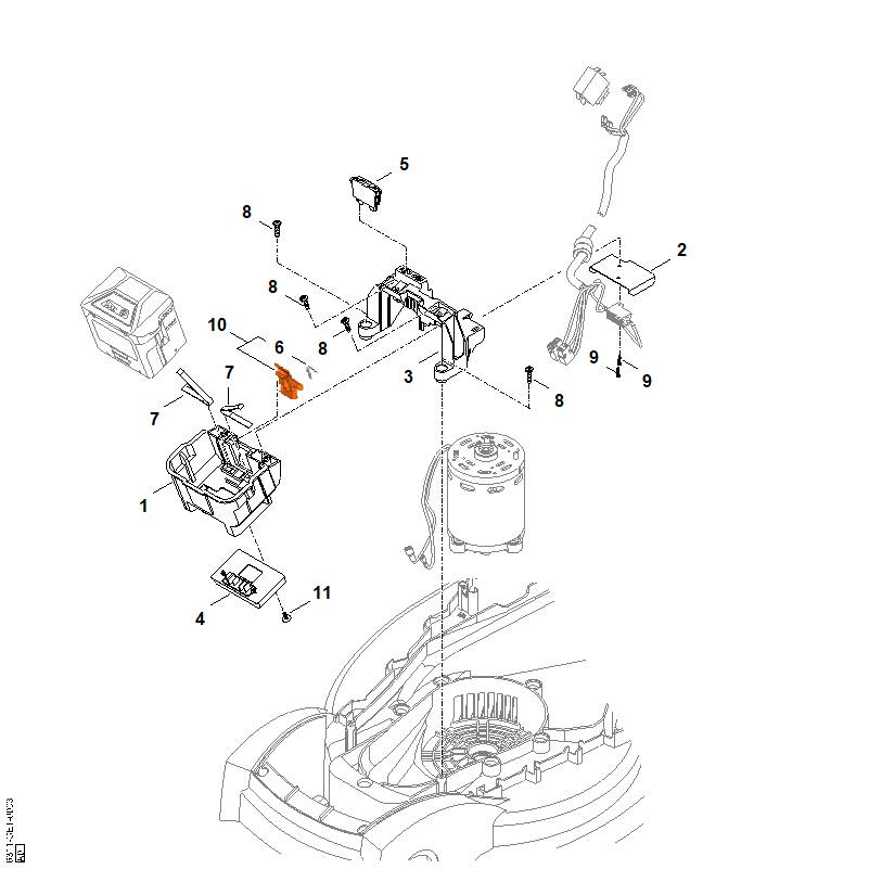 STIHL 6311-403-2300 houder positie 3 technische tekening