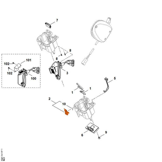 STIHL 6320-430-1410 elektronicamodule positie 6 technische tekening