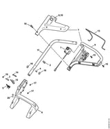 STIHL 6338-430-0500 Schakelaar positie 1 technische tekening