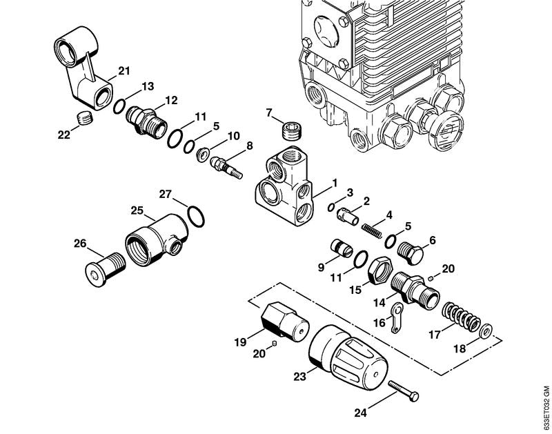 STIHL 4716-518-0110 Afsluitplug positie 6 technische tekening