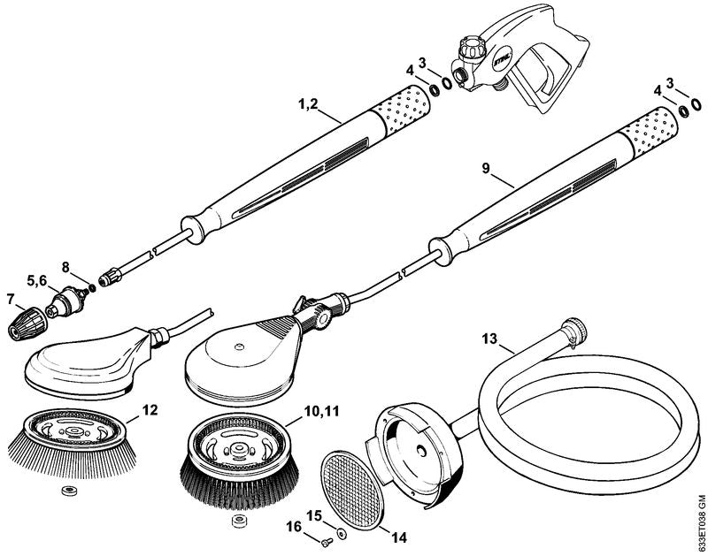 STIHL 4900-500-1662 Rotorsproeier W11 060 positie 6 technische tekening