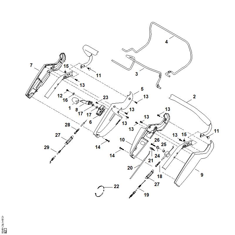 STIHL 6340-700-7503 kabel positie 28 technische tekening