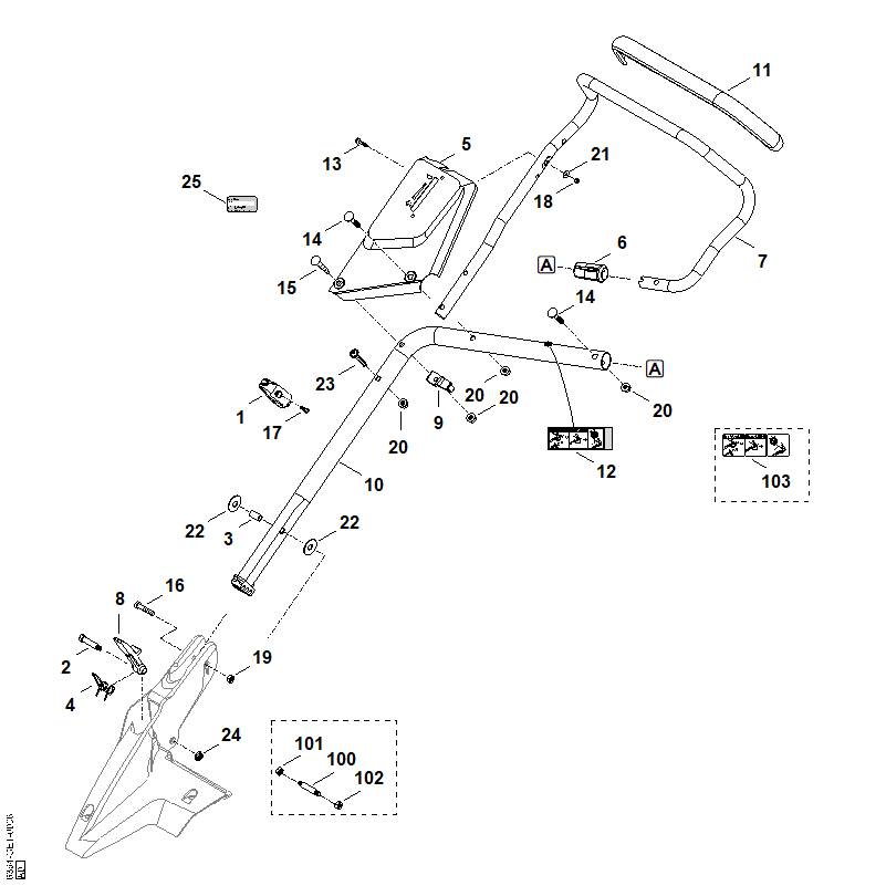 STIHL 6364-760-1720 paneel positie 5 technische tekening
