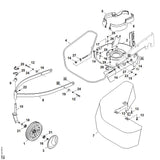 STIHL 6380-780-2101 wielvork positie 10 technische tekening