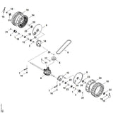 STIHL 6383-700-0401 wiel compl. positie -1 technische tekening
