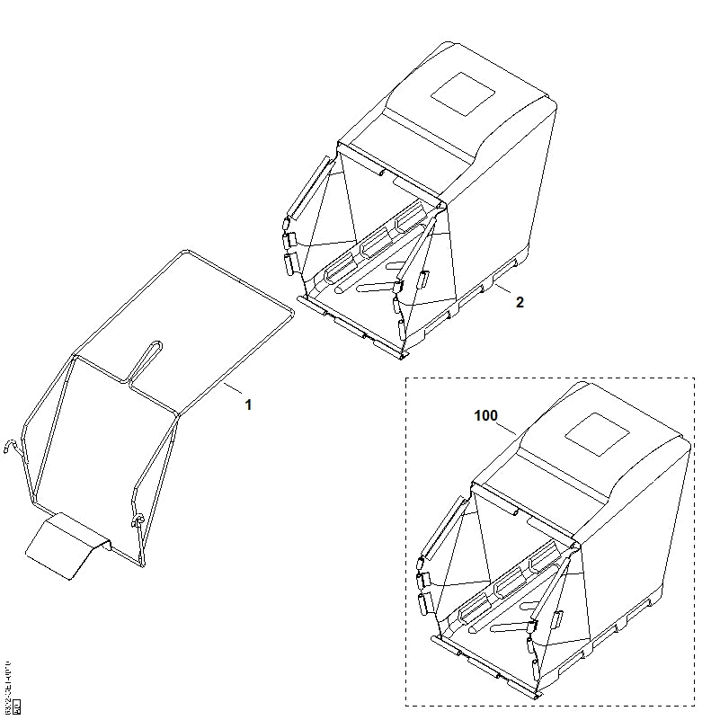 STIHL 6392-700-3100 frame positie 1 technische tekening