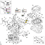 STIHL 6392-706-7300 stootstrip links positie 14 technische tekening