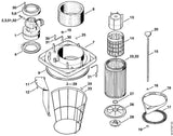 STIHL 4714-703-5500 Filter positie 14 technische tekening