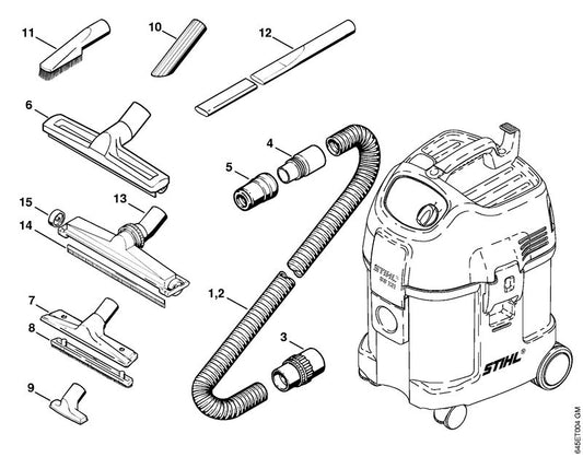 STIHL 4901-503-1507 Mof Ø 27 mm positie 4 technische tekening
