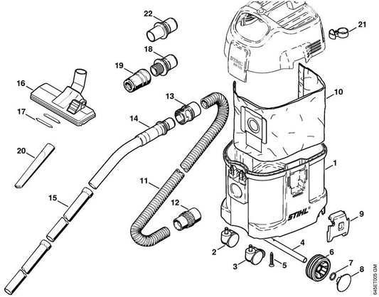 STIHL 4742-791-7000 As positie 4 technische tekening