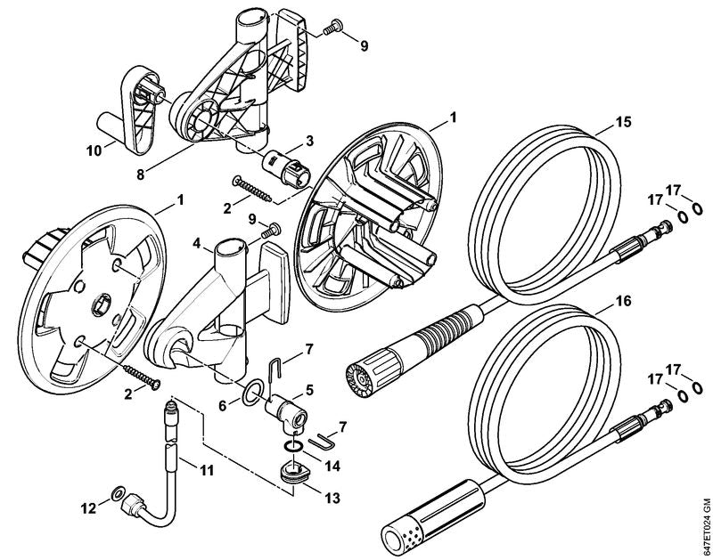 STIHL 9636-815-0700 Pakkingring 8x15x1 positie 12 technische tekening