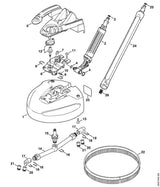 STIHL 4900-500-7700 Draaihandgreep positie 12 technische tekening