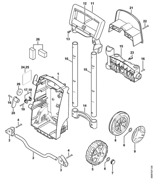 STIHL 4765-791-7000 As positie 2 technische tekening