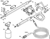 STIHL 4900-500-1698 Rotorsproeier 1 turkooisekleurige stip positie 30 technische tekening