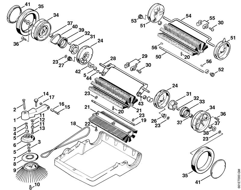 STIHL 4750-704-2400 Glijlager positie 37 technische tekening
