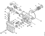 STIHL 9645-945-7508 O-ring 10,3x2,4 positie 22 technische tekening
