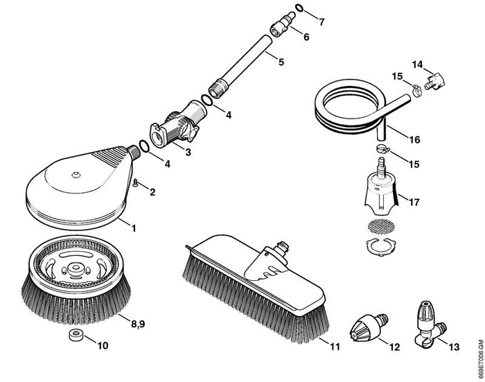 STIHL 4900-504-0402 Pijp positie 5 technische tekening