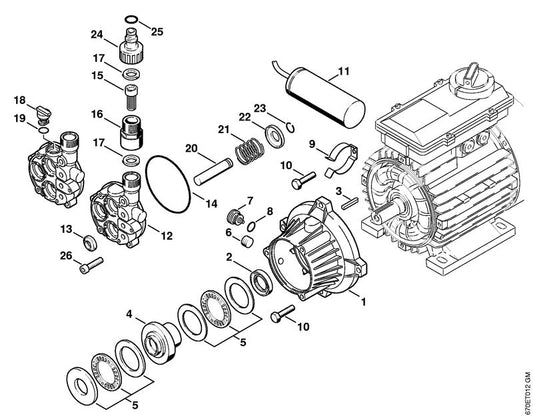STIHL 4728-701-3100 Zuiger positie 20 technische tekening