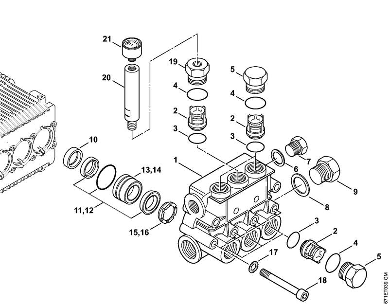 STIHL 9460-620-0800 Borgveer M8 positie 17 technische tekening