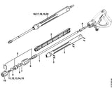 STIHL 4925-500-7900 Spuitlans, recht met  sproeierkop, 950 mm positie 1 technische tekening