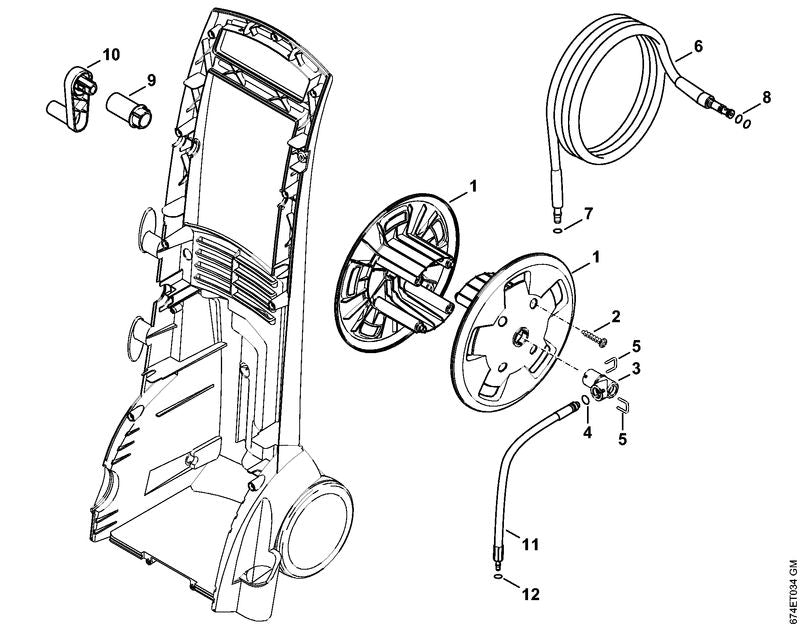STIHL 4743-791-7001 As positie 9 technische tekening