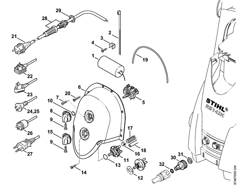 STIHL 9099-021-1850 Bout 2,9x19 positie 9 technische tekening