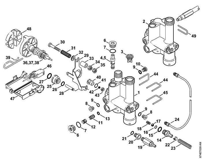 STIHL 4743-510-3200 Pijp positie 24 technische tekening