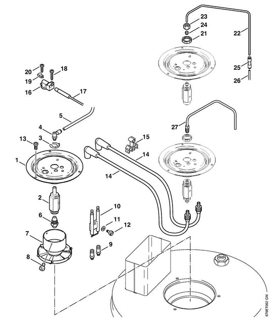 STIHL 4752-523-0800 Sproeier positie 6 technische tekening