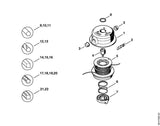 STIHL 4002-710-3600 Spoelhuis positie 1 technische tekening