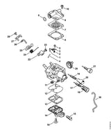 STIHL 1145-120-2600 Pompdeksel positie 14 technische tekening