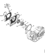 STIHL 1145-967-1500 Typeplaatje MS 201 T positie 15 technische tekening