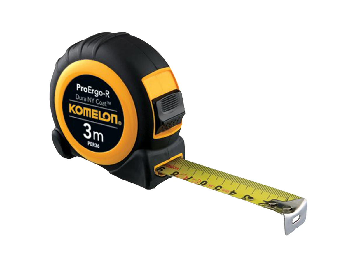 Komelon Rolbandmaat Pro Ergo-R 3 m x 16 mm - ABS/rubber kast