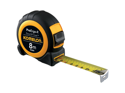 Komelon Rolbandmaat Pro Ergo-R 8 m x 25 mm - ABS/rubber kast