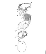 STIHL 0000-884-0164 Zweetband positie 4 technische tekening