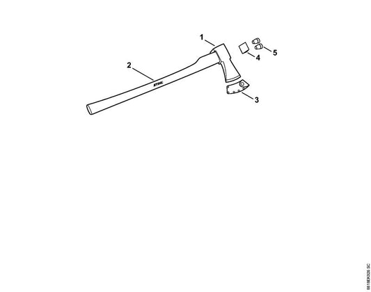 STIHL 0000-881-2151 Steel essenhout, 85 cm (1926) positie 2 technische tekening