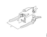 STIHL 0000-881-9908 Kling/mes met veer positie 3 technische tekening