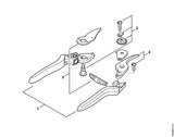 STIHL 0000-881-9911 Kling/mes met veer positie 3 technische tekening