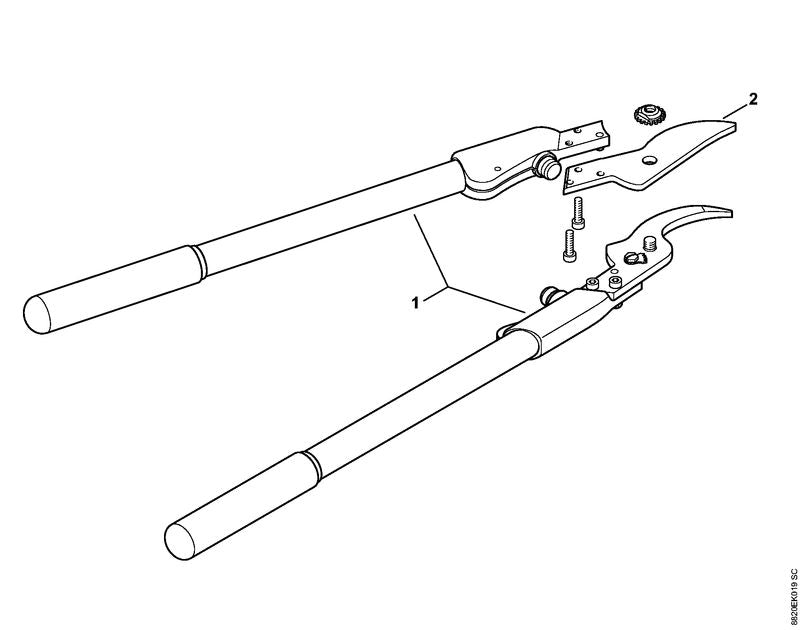 STIHL 0000-881-9927 Kling/mes positie 2 technische tekening