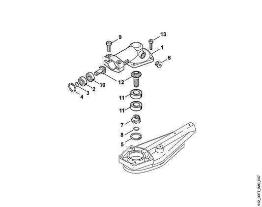 STIHL 9503-003-5190 kogellager 6001-2RS positie 11 technische tekening