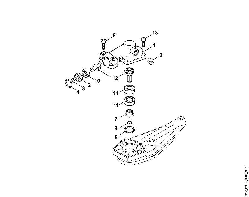 STIHL 9503-003-9850 kogellager 609 positie 10 technische tekening