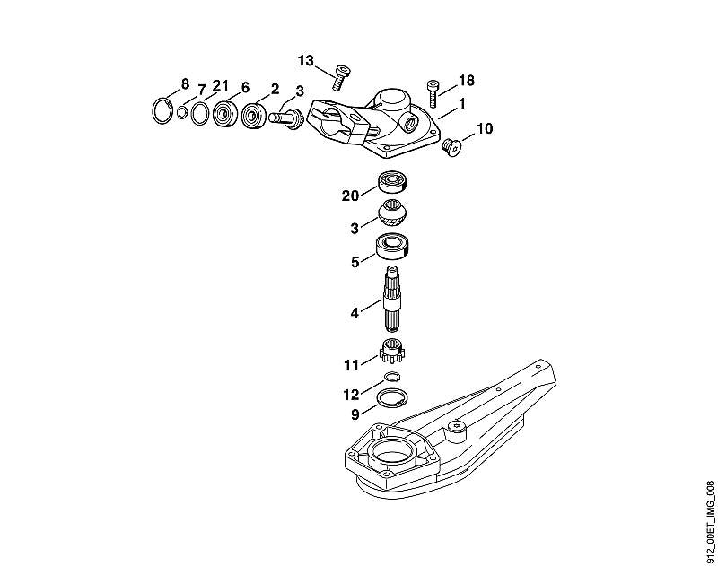 STIHL 9455-621-0850 borgring 10x1 positie 12 technische tekening