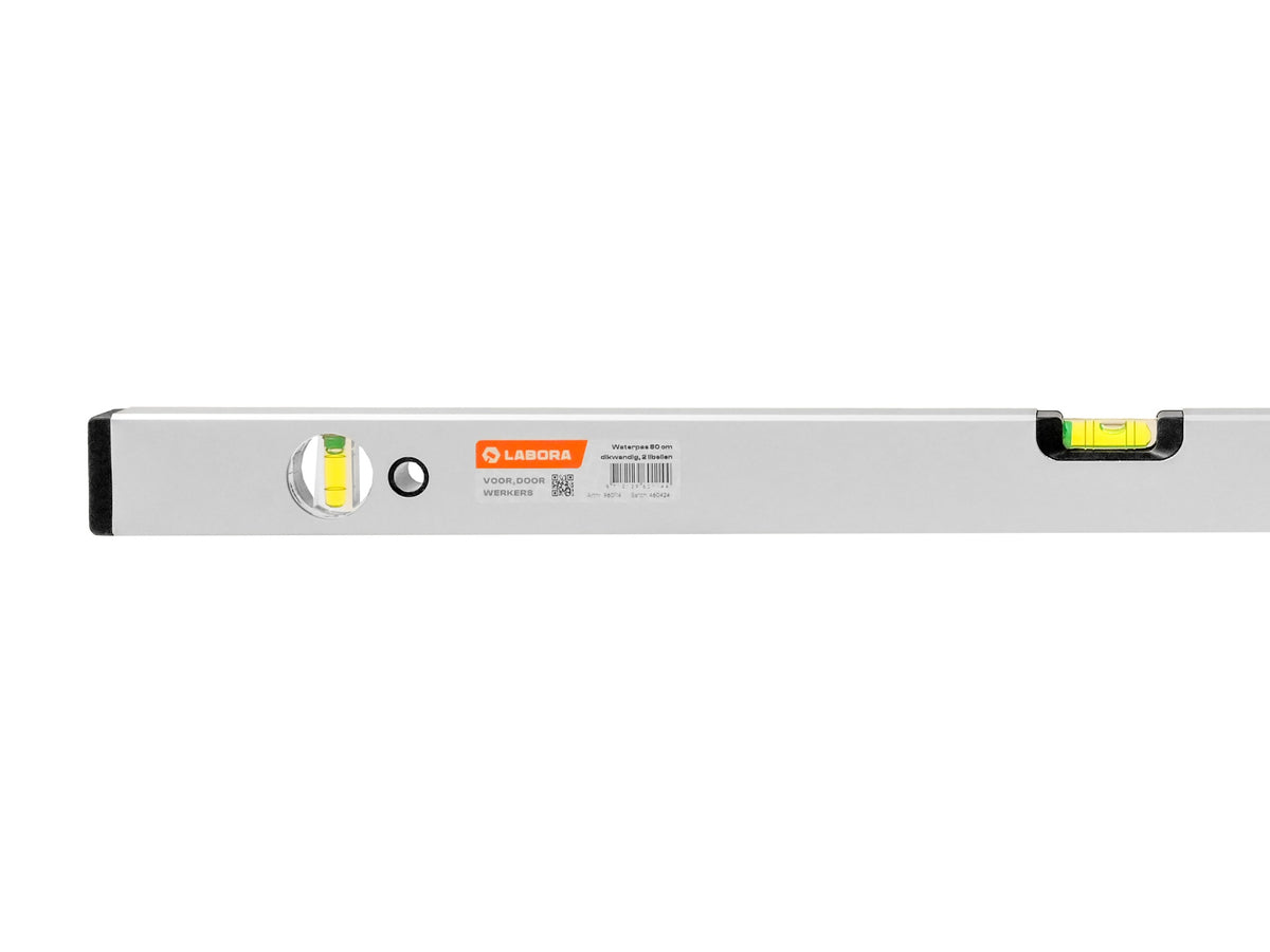 Keizers Waterpas 80 cm - dikwandig aluminium, 2 libellen