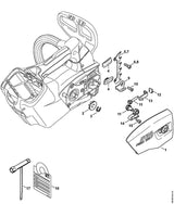 STIHL 1252-640-1700 Kettingtandwieldeksel positie 1 technische tekening