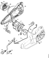 STIHL 1209-440-3012 Kabelboom 230 V positie 10 technische tekening