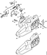 STIHL 0000-350-0534 Tankdop positie 18 technische tekening
