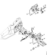 STIHL 1209-647-1800 Tandwiel positie 4 technische tekening