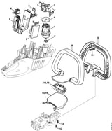 STIHL 4851-790-1203 Beugelhandgreep positie -1 technische tekening