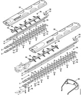 STIHL 0000-792-9600 Mesbeschermer 500 mm / 20" positie 21 technische tekening